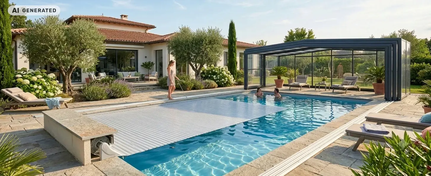 Copertura piscina interrata realizzabile personalizzata