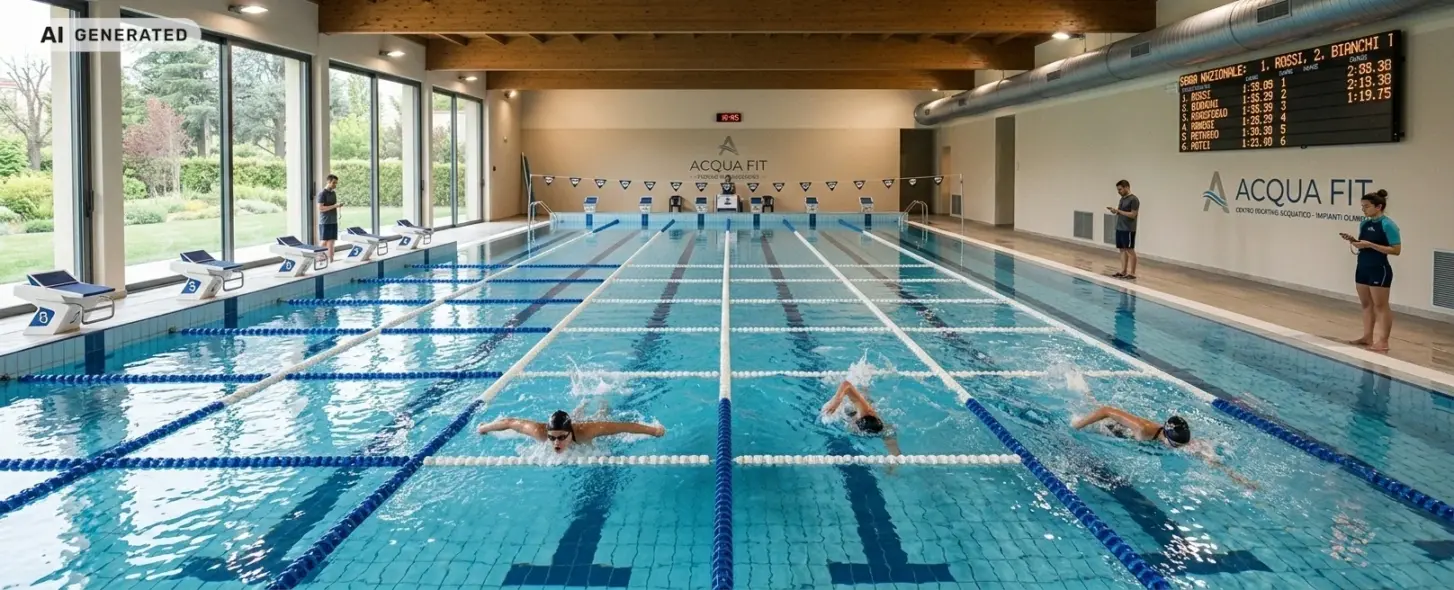 Piscina olimpionica in un centro sportivo