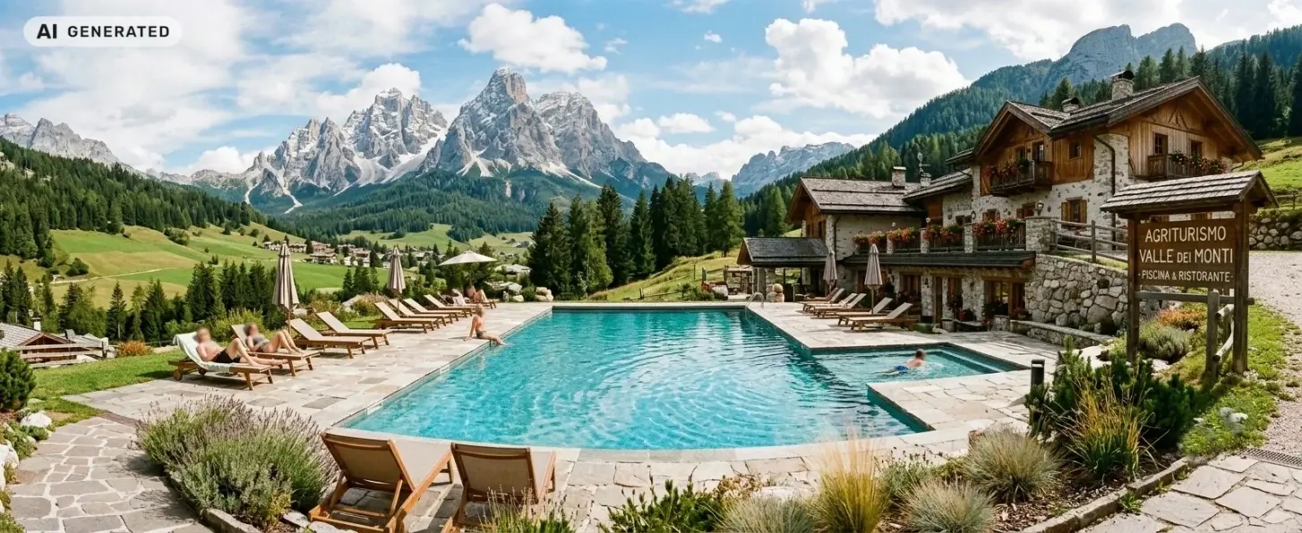 Piscina  a Skimmer in un resort di montagna